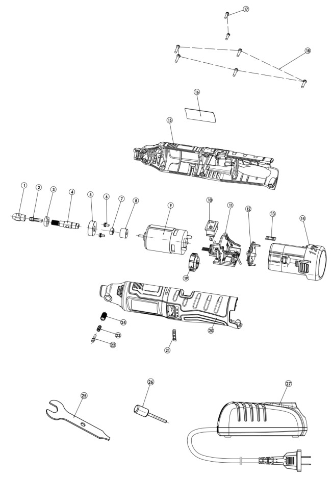Взрыв-схема KDSJ10(TYPE EK)